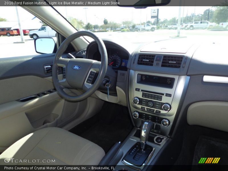Light Ice Blue Metallic / Medium Light Stone 2010 Ford Fusion Hybrid
