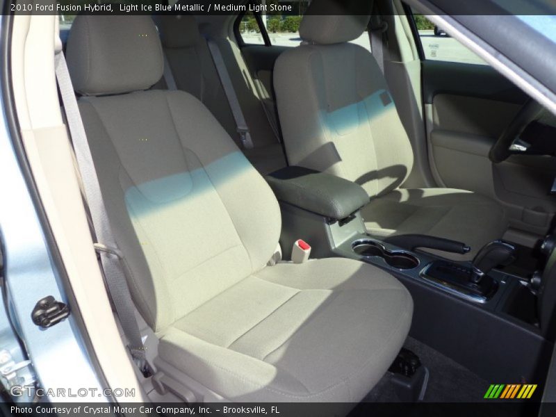 Light Ice Blue Metallic / Medium Light Stone 2010 Ford Fusion Hybrid