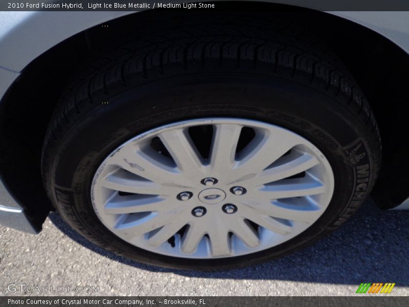 Light Ice Blue Metallic / Medium Light Stone 2010 Ford Fusion Hybrid