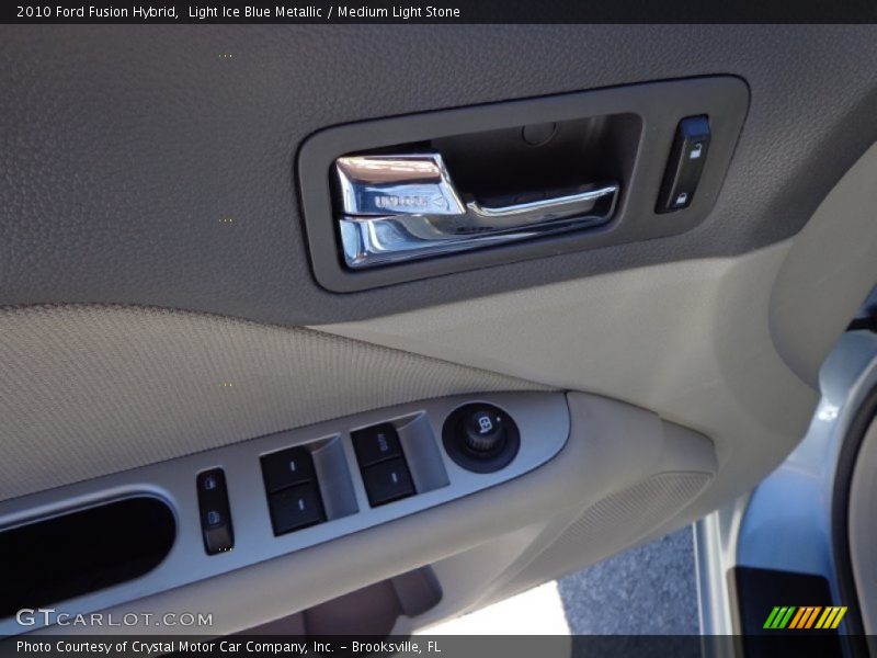 Light Ice Blue Metallic / Medium Light Stone 2010 Ford Fusion Hybrid