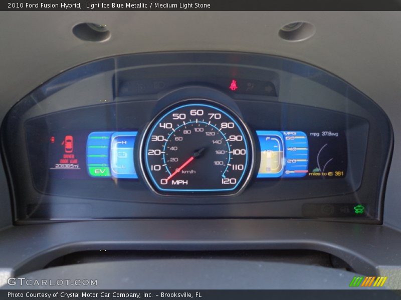 Light Ice Blue Metallic / Medium Light Stone 2010 Ford Fusion Hybrid