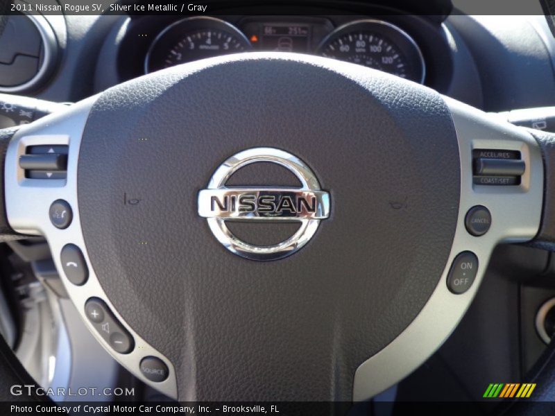 Silver Ice Metallic / Gray 2011 Nissan Rogue SV