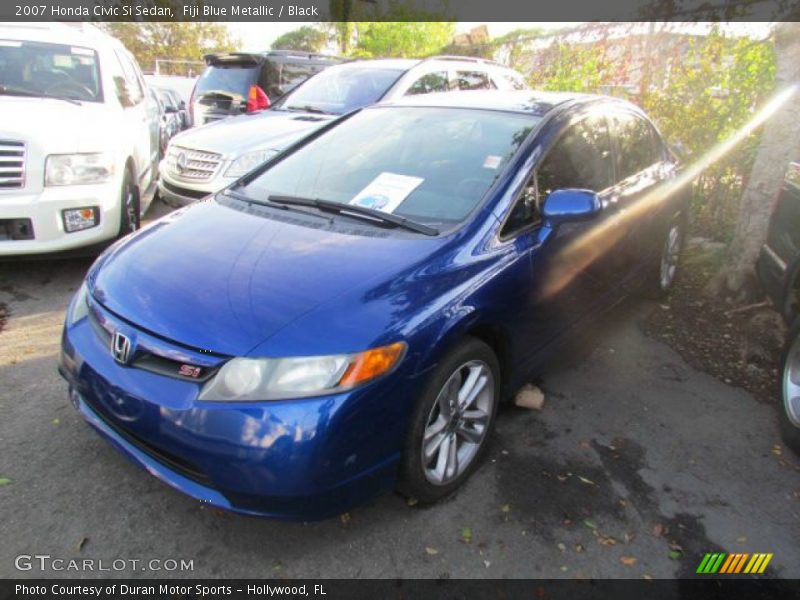 Fiji Blue Metallic / Black 2007 Honda Civic Si Sedan