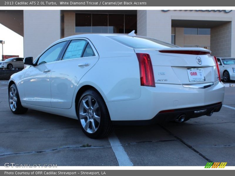 White Diamond Tricoat / Caramel/Jet Black Accents 2013 Cadillac ATS 2.0L Turbo