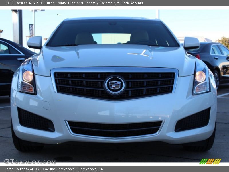 White Diamond Tricoat / Caramel/Jet Black Accents 2013 Cadillac ATS 2.0L Turbo