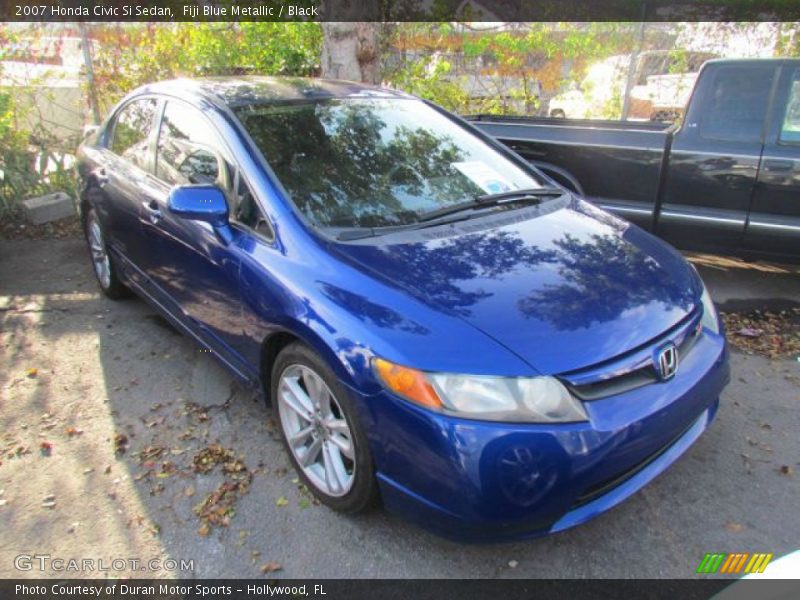 Fiji Blue Metallic / Black 2007 Honda Civic Si Sedan