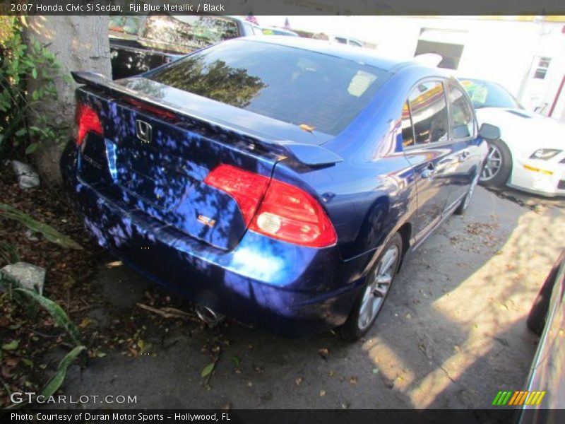 Fiji Blue Metallic / Black 2007 Honda Civic Si Sedan