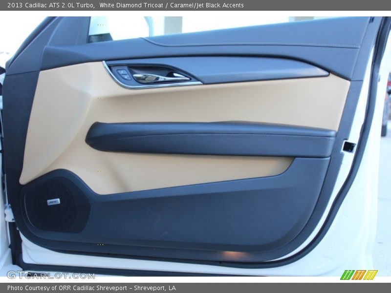 White Diamond Tricoat / Caramel/Jet Black Accents 2013 Cadillac ATS 2.0L Turbo