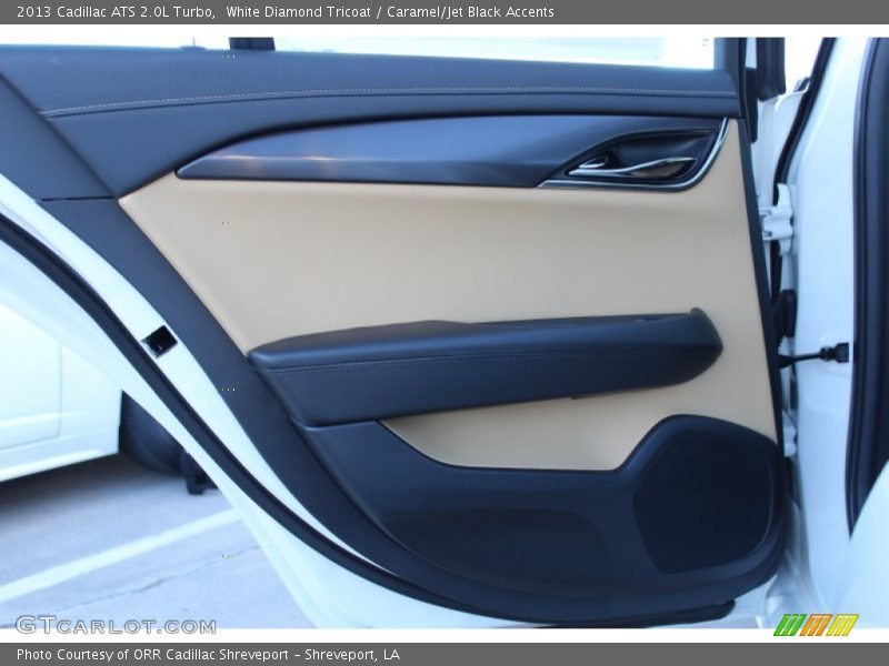 White Diamond Tricoat / Caramel/Jet Black Accents 2013 Cadillac ATS 2.0L Turbo