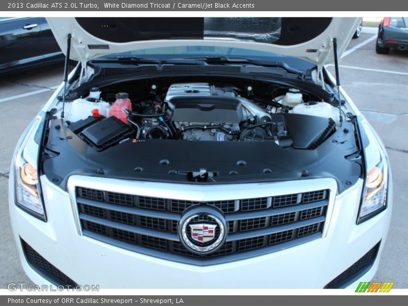 White Diamond Tricoat / Caramel/Jet Black Accents 2013 Cadillac ATS 2.0L Turbo