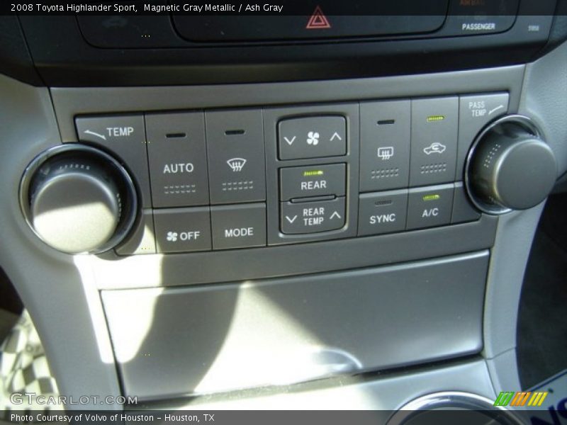 Controls of 2008 Highlander Sport