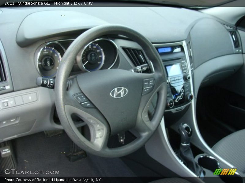 Midnight Black / Gray 2011 Hyundai Sonata GLS