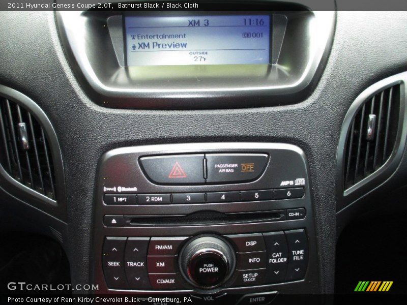 Bathurst Black / Black Cloth 2011 Hyundai Genesis Coupe 2.0T