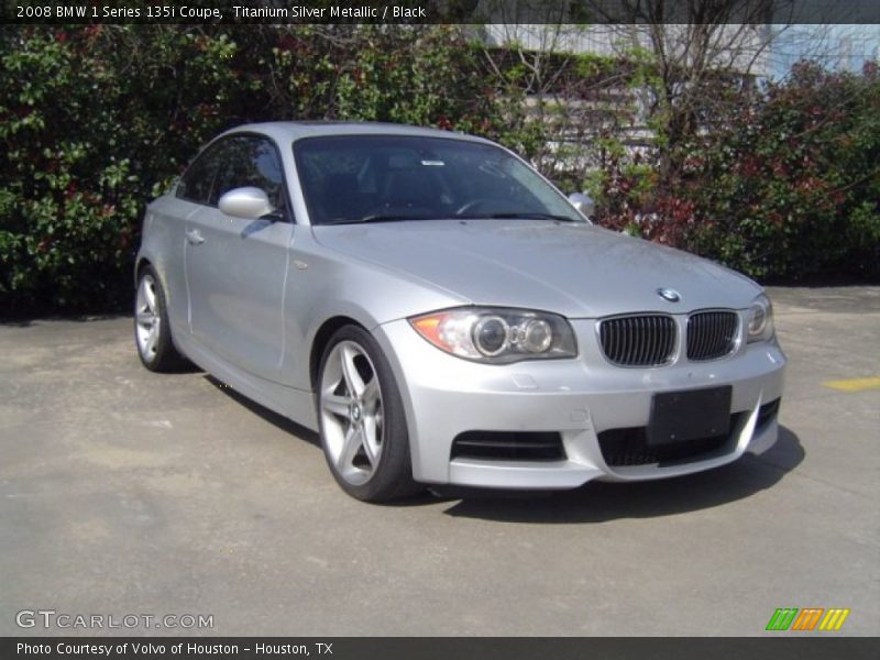 Titanium Silver Metallic / Black 2008 BMW 1 Series 135i Coupe