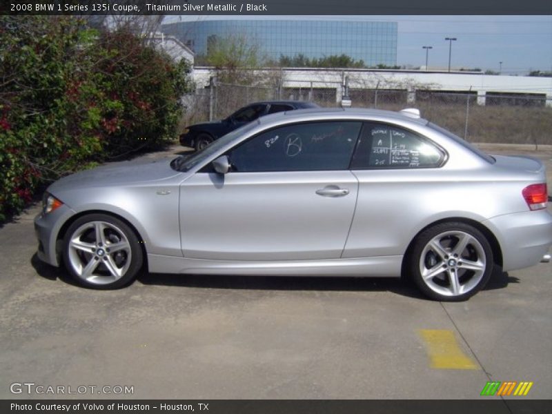 Titanium Silver Metallic / Black 2008 BMW 1 Series 135i Coupe