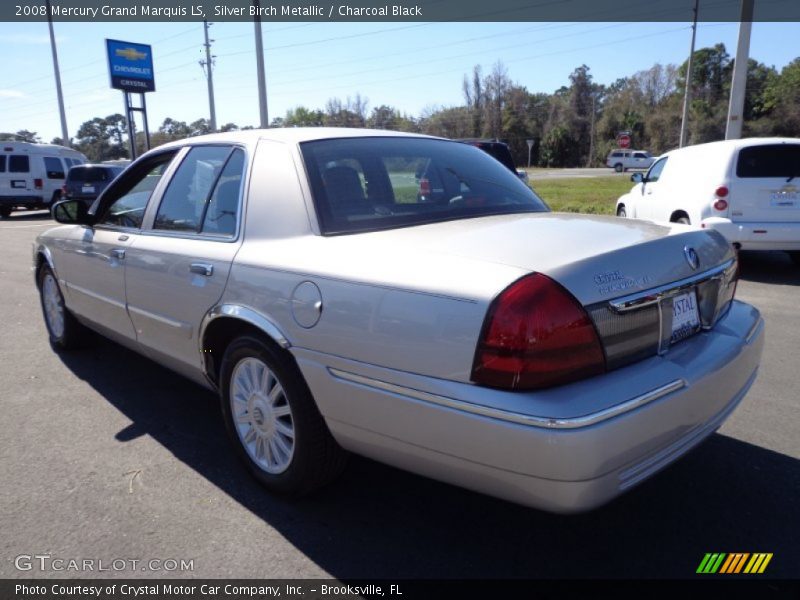 Silver Birch Metallic / Charcoal Black 2008 Mercury Grand Marquis LS