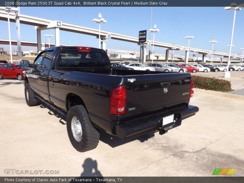 Brilliant Black Crystal Pearl / Medium Slate Gray 2008 Dodge Ram 2500 ST Quad Cab 4x4