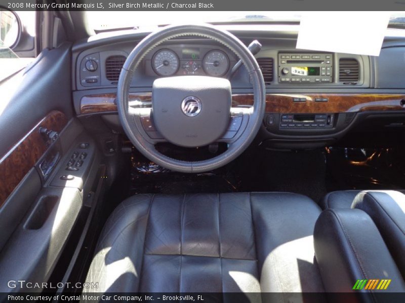 Silver Birch Metallic / Charcoal Black 2008 Mercury Grand Marquis LS