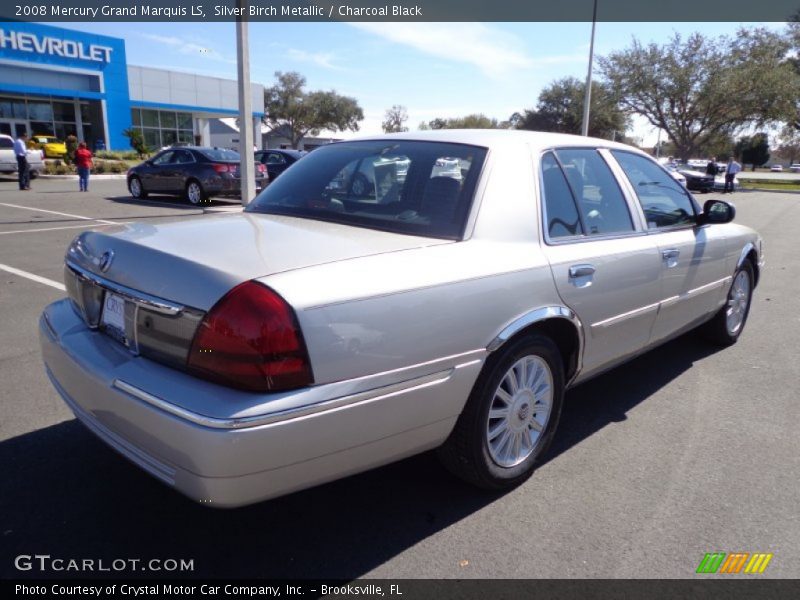 Silver Birch Metallic / Charcoal Black 2008 Mercury Grand Marquis LS