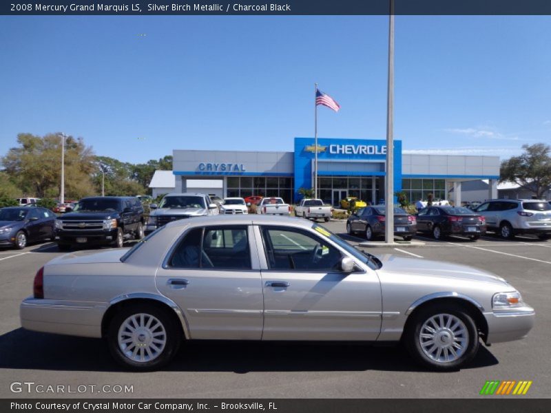 Silver Birch Metallic / Charcoal Black 2008 Mercury Grand Marquis LS