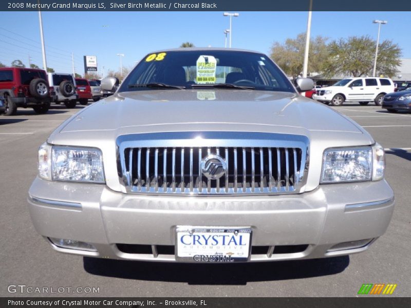 Silver Birch Metallic / Charcoal Black 2008 Mercury Grand Marquis LS
