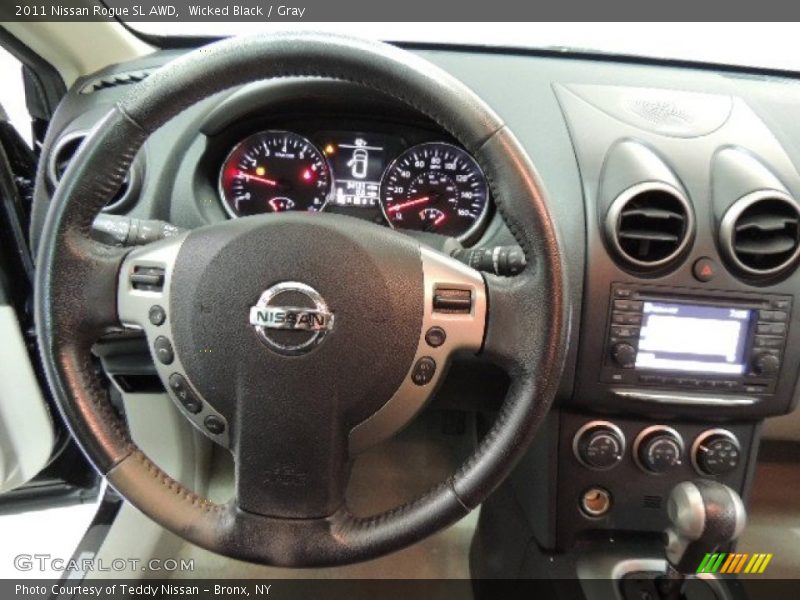 Wicked Black / Gray 2011 Nissan Rogue SL AWD