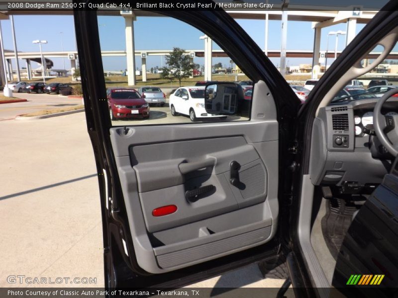 Brilliant Black Crystal Pearl / Medium Slate Gray 2008 Dodge Ram 2500 ST Quad Cab 4x4