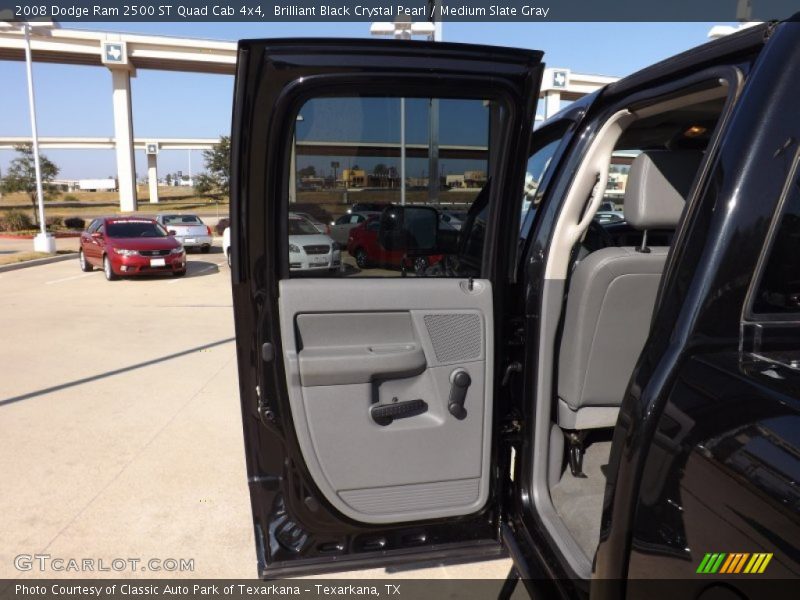 Brilliant Black Crystal Pearl / Medium Slate Gray 2008 Dodge Ram 2500 ST Quad Cab 4x4