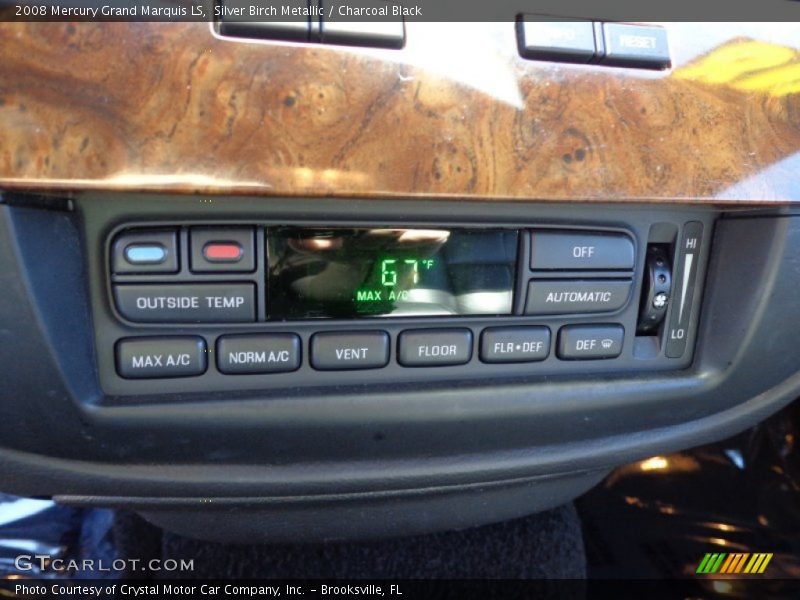 Silver Birch Metallic / Charcoal Black 2008 Mercury Grand Marquis LS