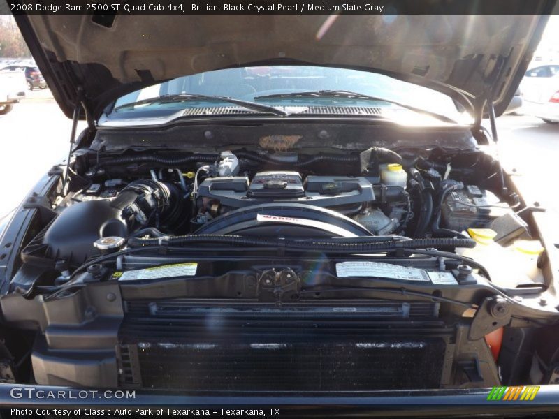 Brilliant Black Crystal Pearl / Medium Slate Gray 2008 Dodge Ram 2500 ST Quad Cab 4x4