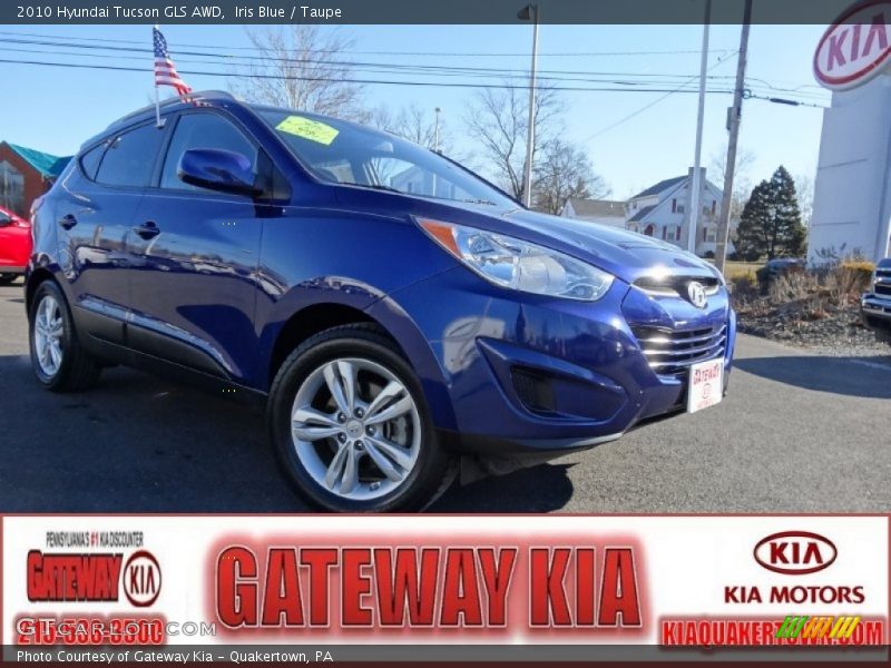 Iris Blue / Taupe 2010 Hyundai Tucson GLS AWD