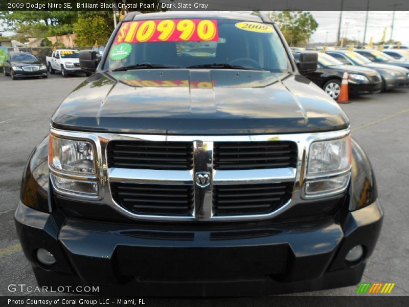 Brilliant Black Crystal Pearl / Dark Slate Gray 2009 Dodge Nitro SE