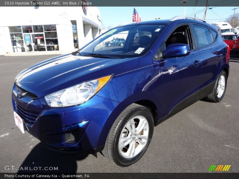 Iris Blue / Taupe 2010 Hyundai Tucson GLS AWD