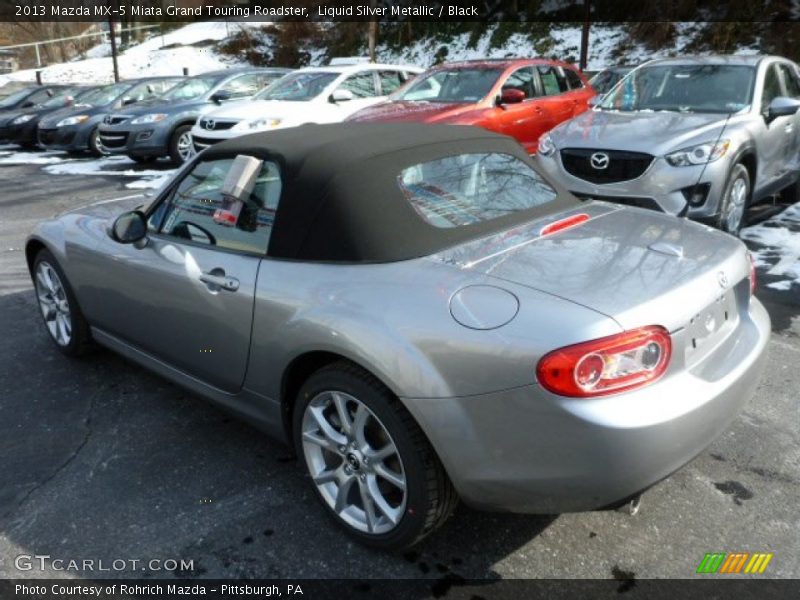 Liquid Silver Metallic / Black 2013 Mazda MX-5 Miata Grand Touring Roadster