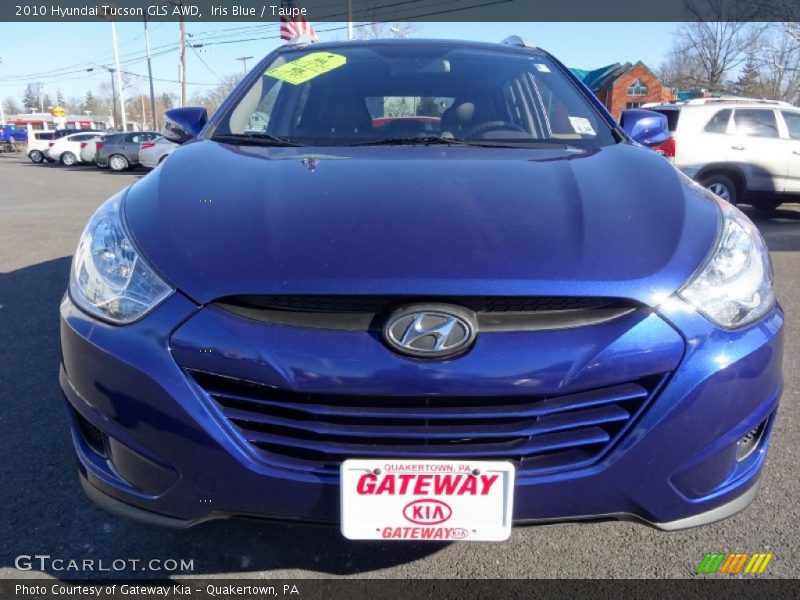 Iris Blue / Taupe 2010 Hyundai Tucson GLS AWD