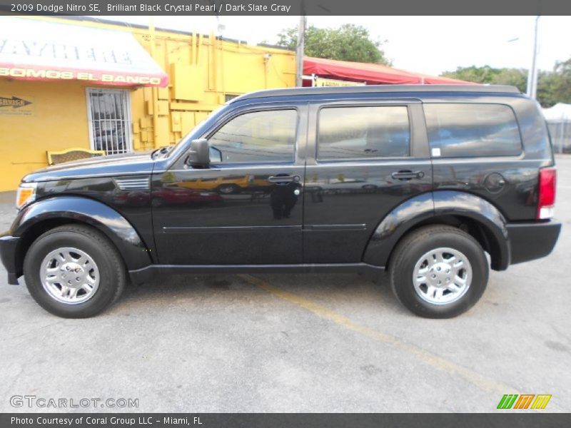 Brilliant Black Crystal Pearl / Dark Slate Gray 2009 Dodge Nitro SE
