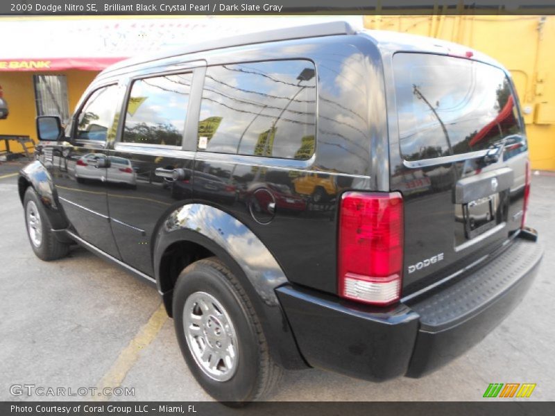 Brilliant Black Crystal Pearl / Dark Slate Gray 2009 Dodge Nitro SE