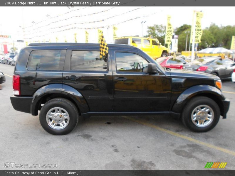 Brilliant Black Crystal Pearl / Dark Slate Gray 2009 Dodge Nitro SE