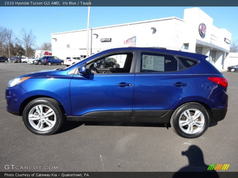 Iris Blue / Taupe 2010 Hyundai Tucson GLS AWD