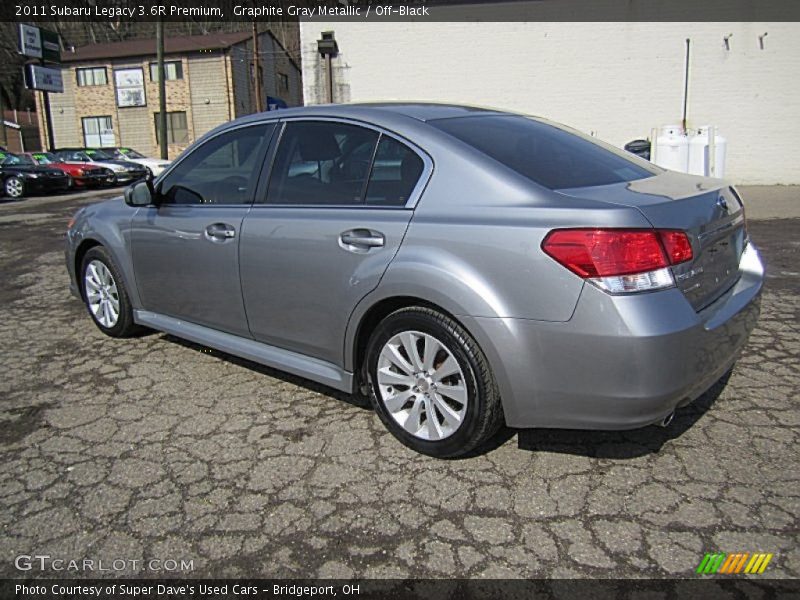 Graphite Gray Metallic / Off-Black 2011 Subaru Legacy 3.6R Premium