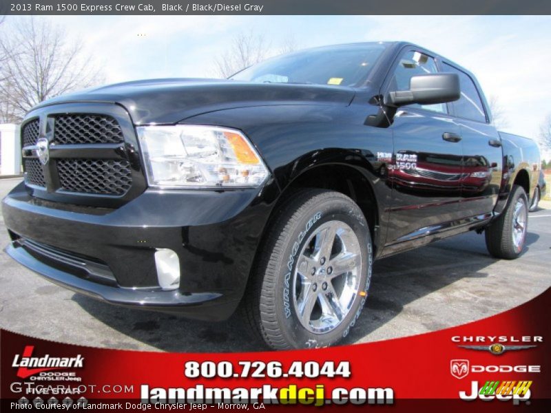 Black / Black/Diesel Gray 2013 Ram 1500 Express Crew Cab