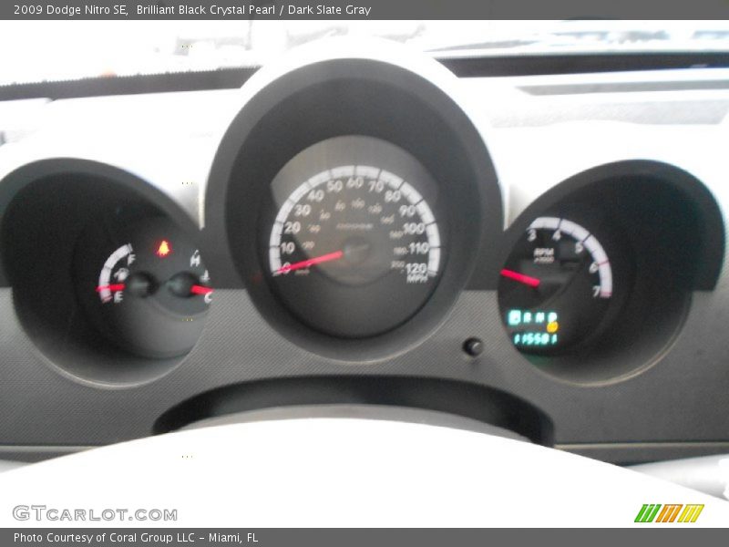 Brilliant Black Crystal Pearl / Dark Slate Gray 2009 Dodge Nitro SE