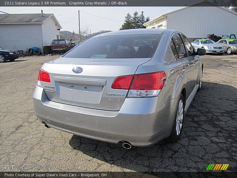 Graphite Gray Metallic / Off-Black 2011 Subaru Legacy 3.6R Premium