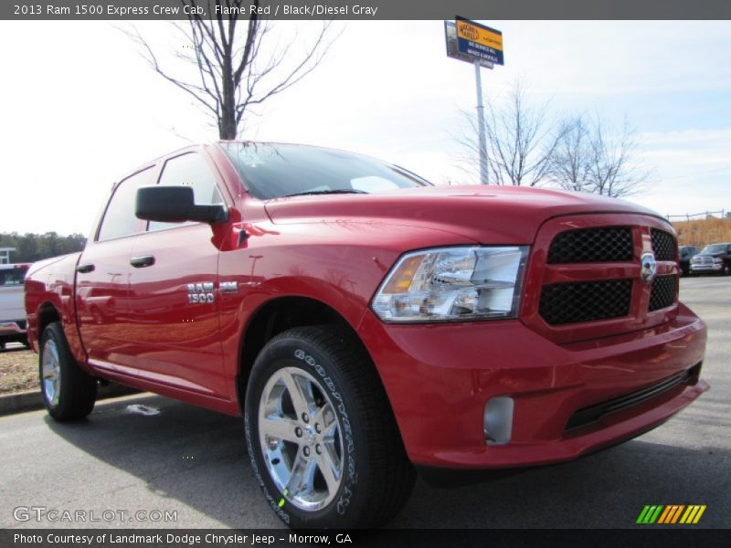 Flame Red / Black/Diesel Gray 2013 Ram 1500 Express Crew Cab