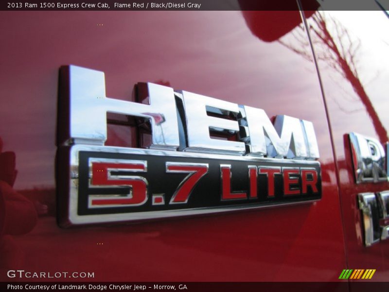 Flame Red / Black/Diesel Gray 2013 Ram 1500 Express Crew Cab