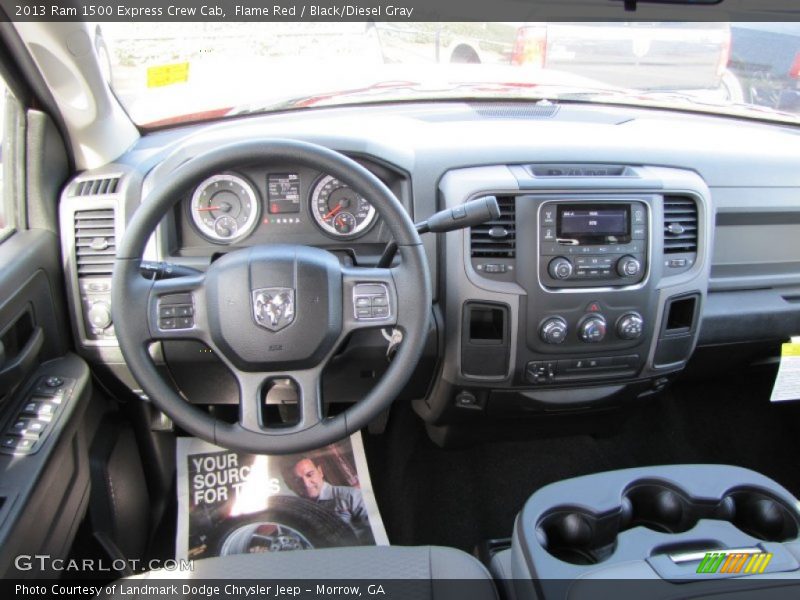 Flame Red / Black/Diesel Gray 2013 Ram 1500 Express Crew Cab