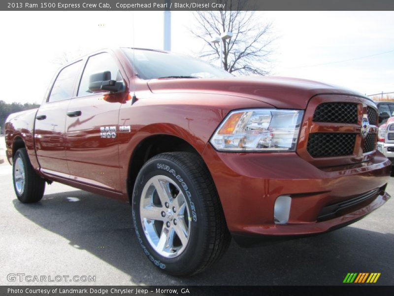 Copperhead Pearl / Black/Diesel Gray 2013 Ram 1500 Express Crew Cab