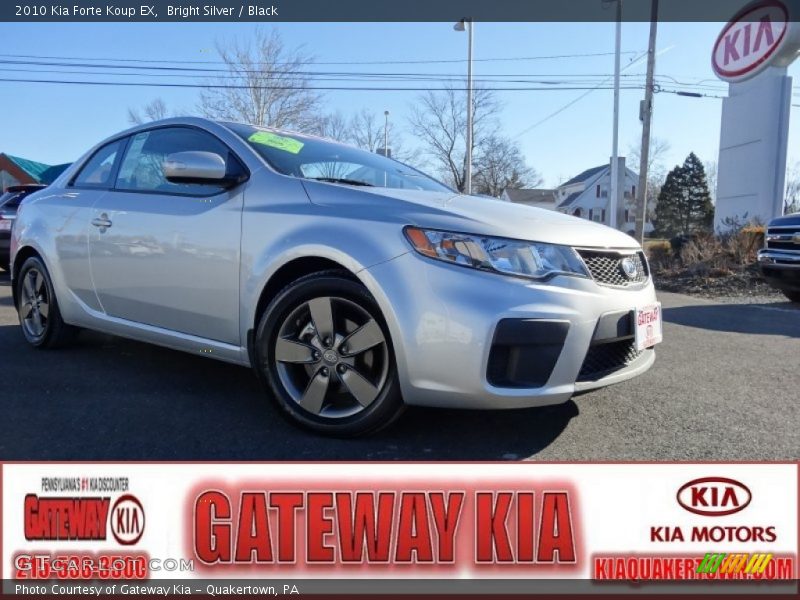 Bright Silver / Black 2010 Kia Forte Koup EX