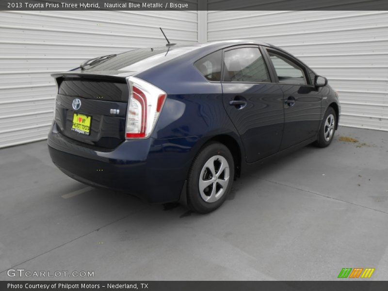 Nautical Blue Metallic / Bisque 2013 Toyota Prius Three Hybrid