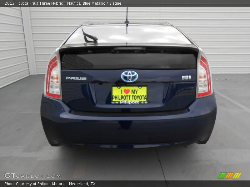 Nautical Blue Metallic / Bisque 2013 Toyota Prius Three Hybrid